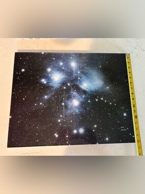 Pleiades “The Seven Dusty Sisters”  Photo Under thick plexiglass JPA Jan 24